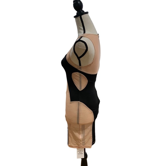 Sheer Panel Tank Mini Dress - Picture 2 of 3